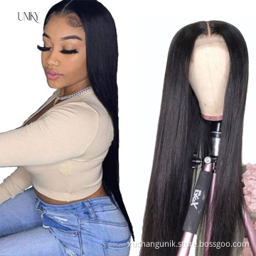 Uniky brazilian straight full lace wigs virgin hair,long human hair straight wig with bangs,27 piece human hair wigs 7a 10a 360